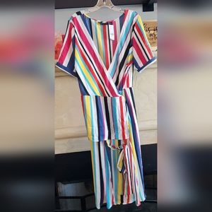 Multicolor high-low shirt, New York & Company, size XL